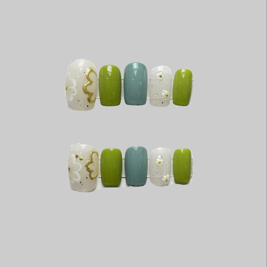 press-on  nails, ongles, nails faux-ongles, ert été summer 