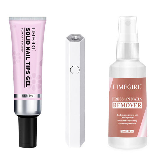 colle uv et lampe uv avec spray pour retirer la colle uv